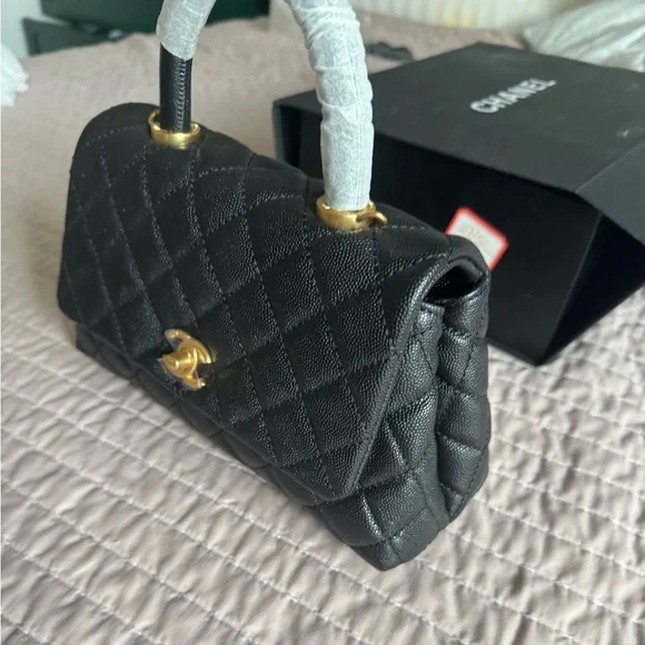 Chanel MINI FLAP BAG WITH TOP HANDLE - Picture 3 of 7